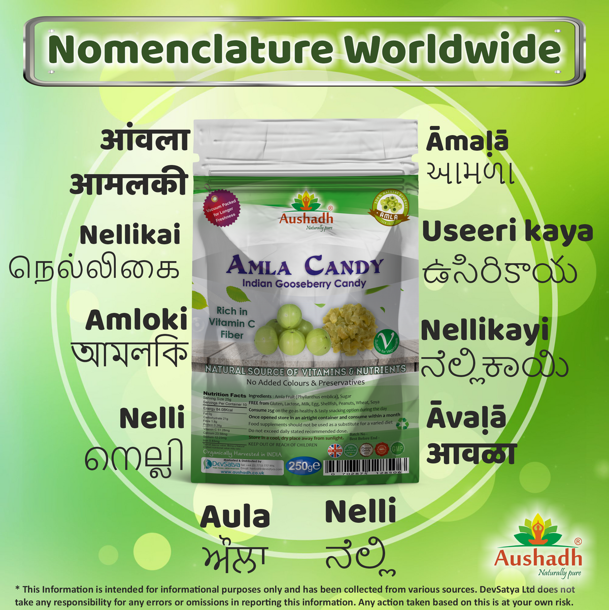 Amla Fruit (Gooseberry) Candy 250grm