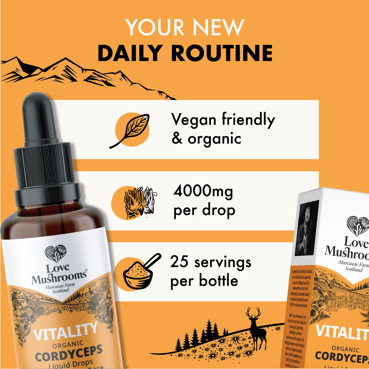 Cordyceps Liquid Drops (30ml) – 4000mg per Dose