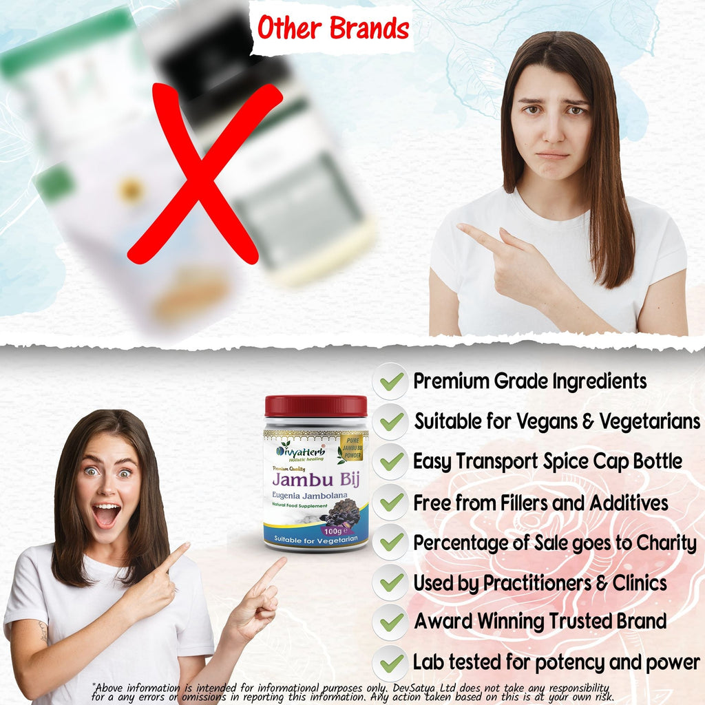 DivyaHerb Jambu Bij Powder 100 gram - Daily Wellness Support