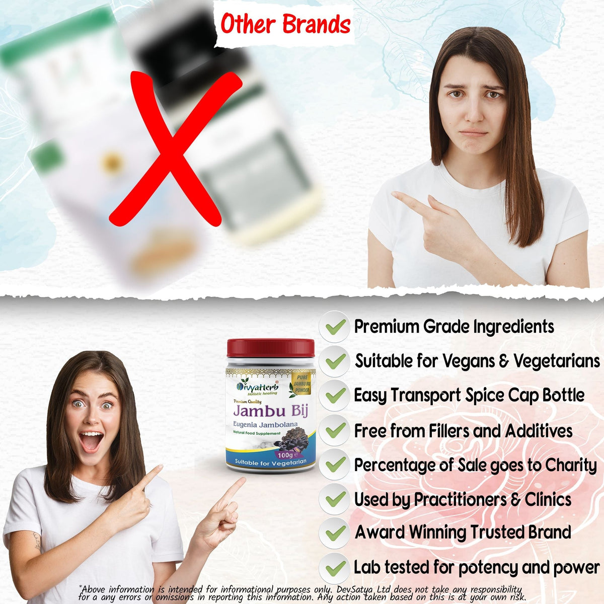 DivyaHerb Jambu Bij Powder 100 gram - Daily Wellness Support