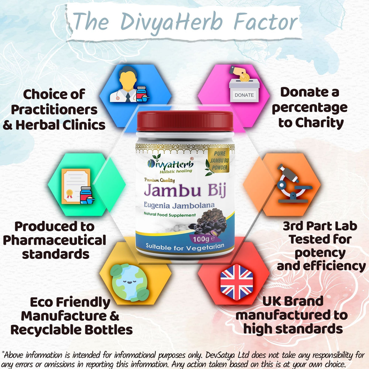 DivyaHerb Jambu Bij Powder 100 gram - Daily Wellness Support