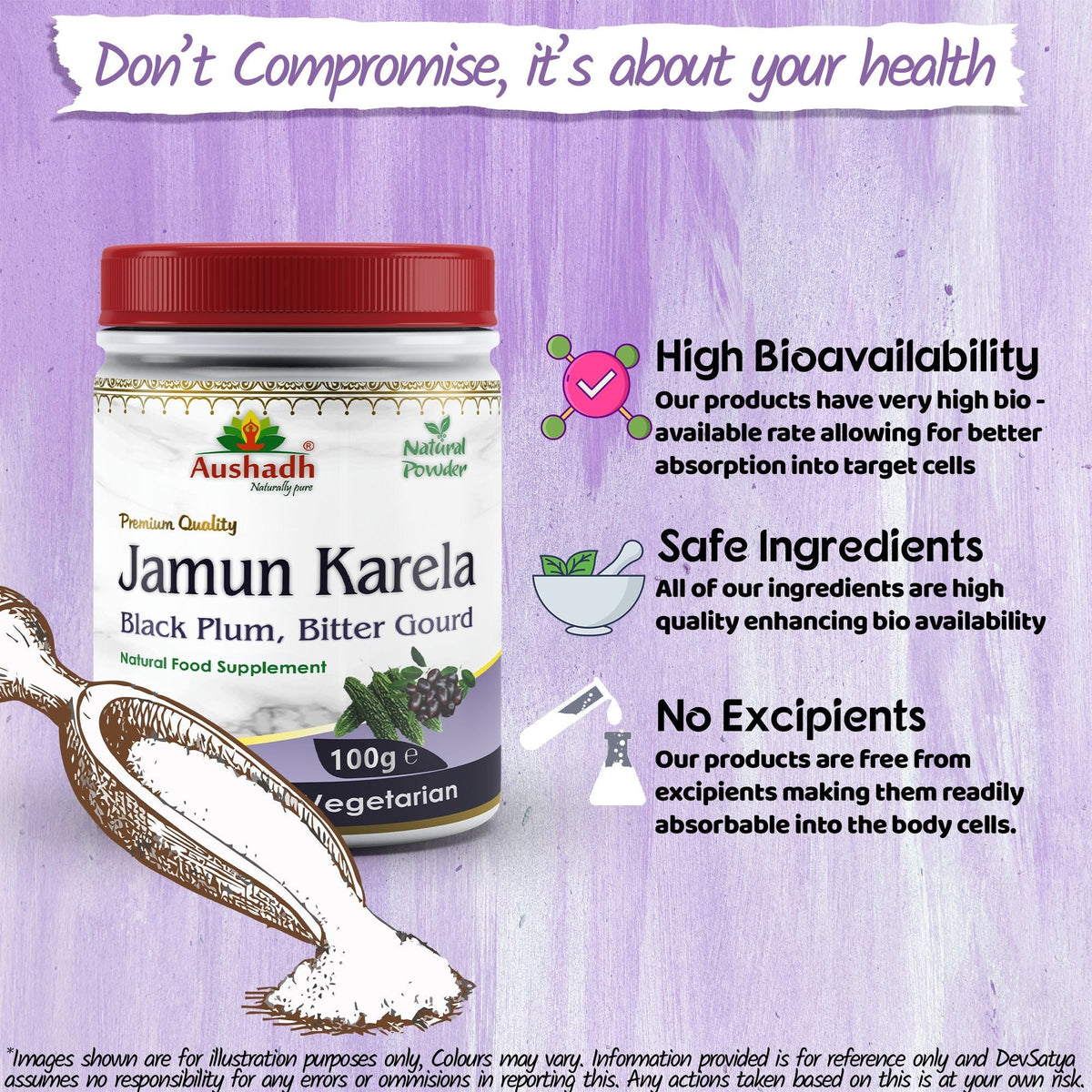 Aushadh Jamun Karela Powder 100 gram - Daily Wellness Support