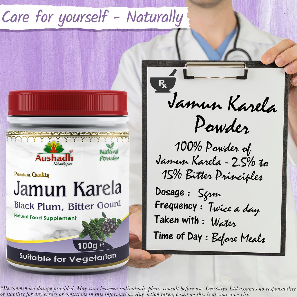 Aushadh Jamun Karela Powder 100 gram - Daily Wellness Support