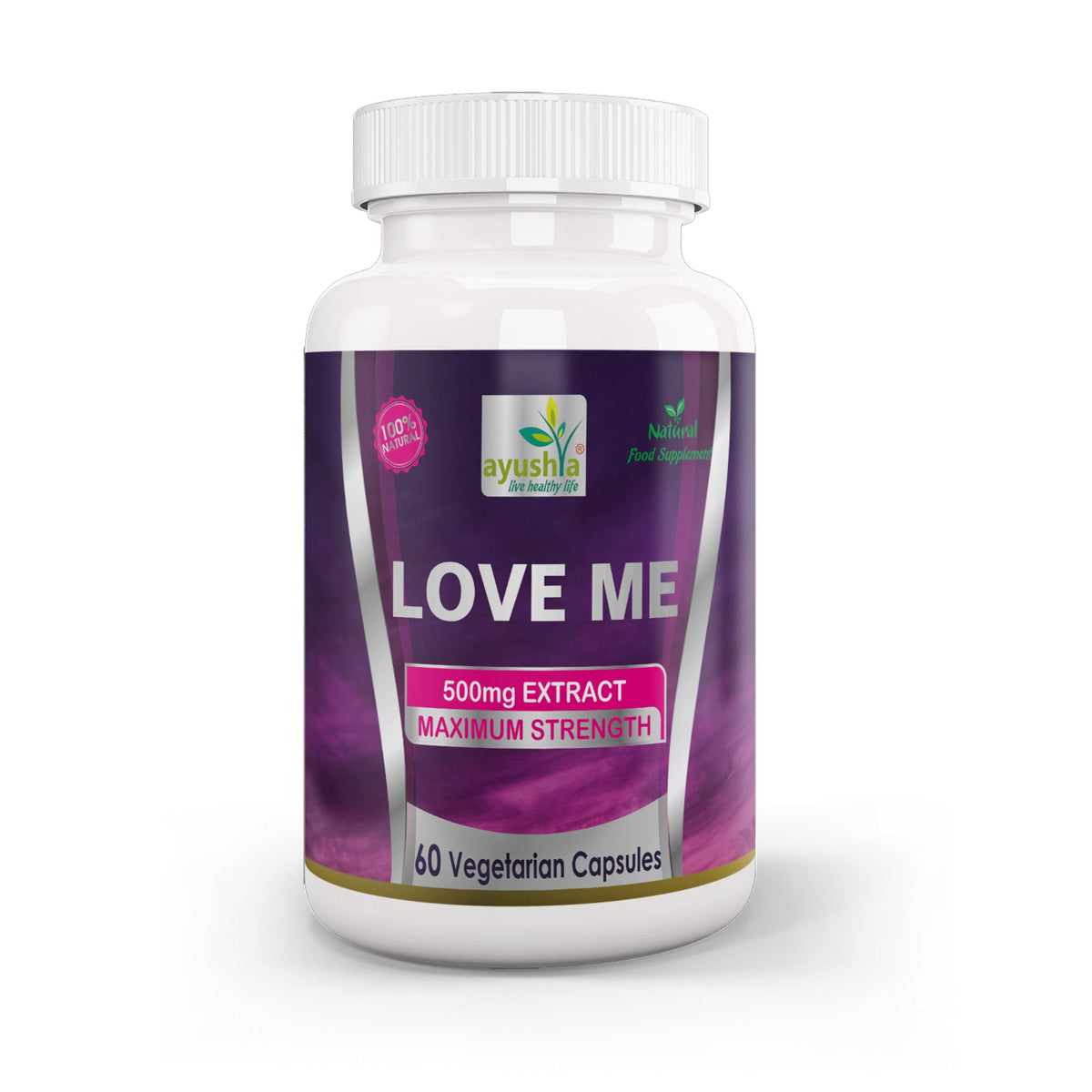 Ayushya Love Me Capsules (Vitality Blend) Vitality & Stamina Support - Vegan, Gluten Free, Non-GMO, 60 Capsules