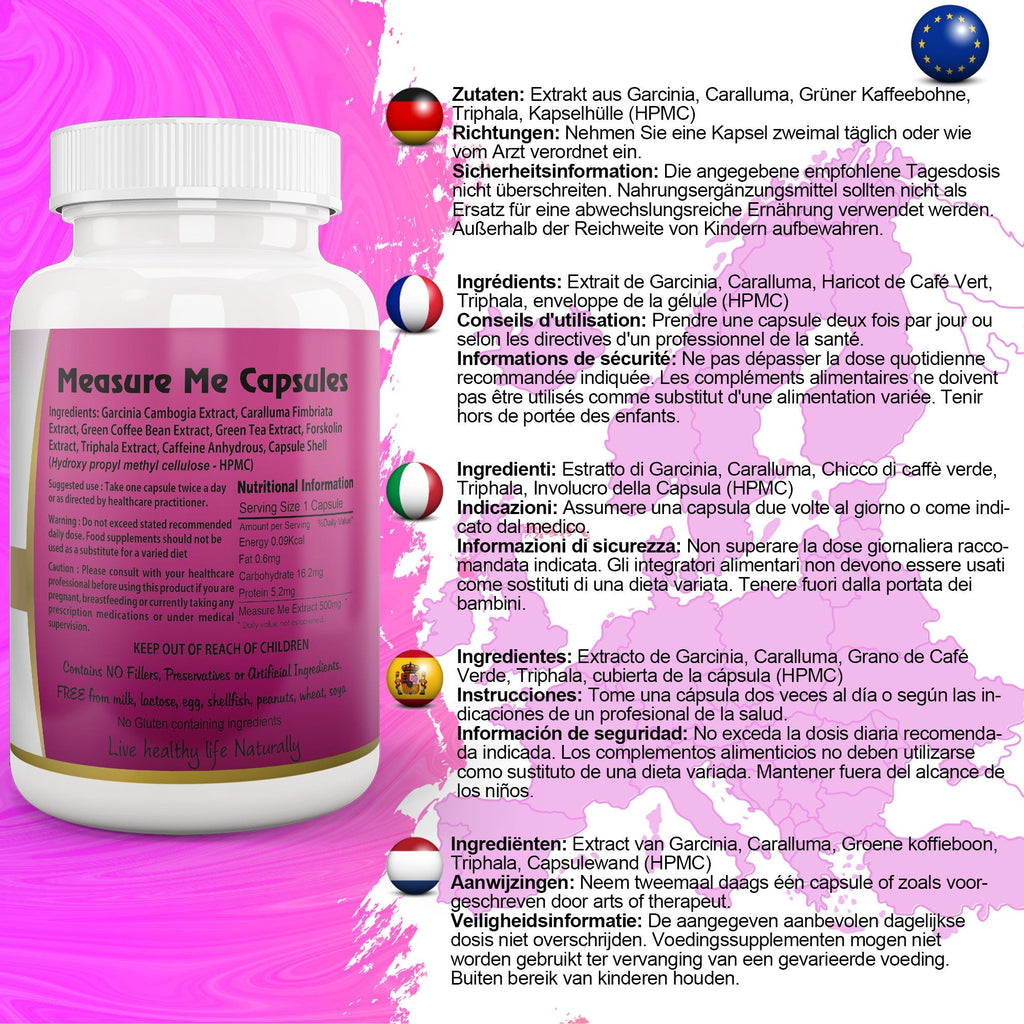 Ayushya Measure Me Capsules (Metabolism Blend) Active Lifestyle & Healthy Weight Support - Vegan, Gluten Free, Non-GMO, 60 Capsules