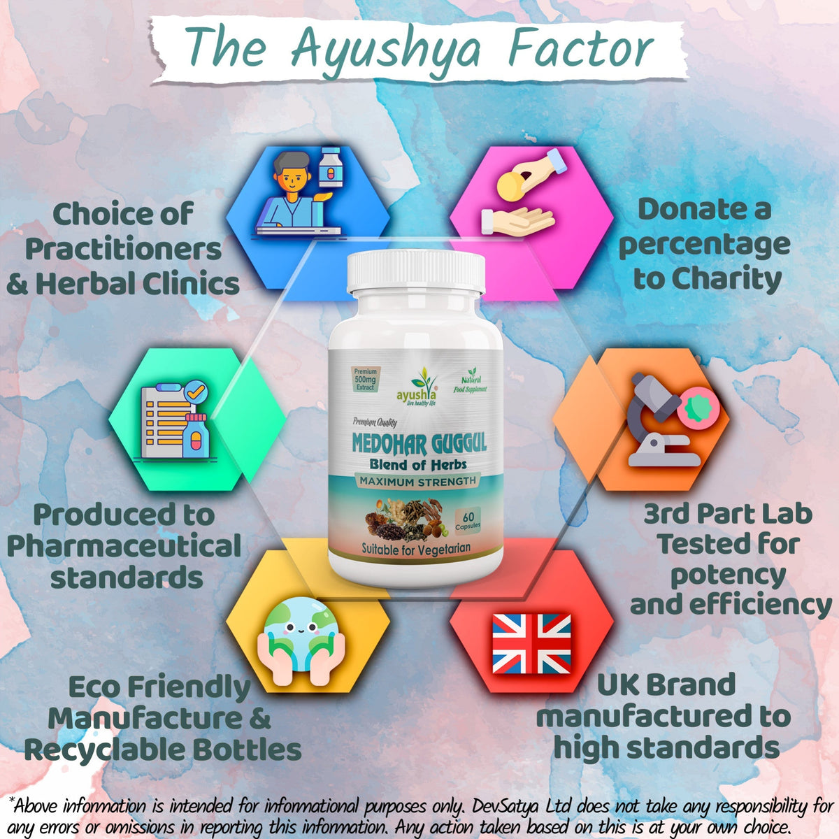 Ayushya Medohar Guggul Capsules (Wellness Guggul) Healthy Weight Support - Vegan, Gluten Free, Non-GMO, 60 Capsules