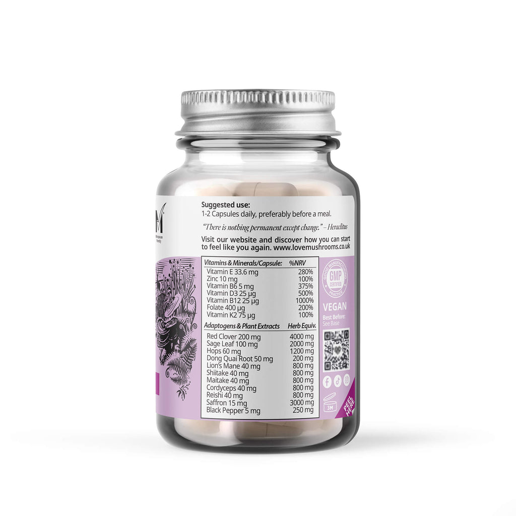 Empower – Mushroom Blend for Menopause Support (60 Capsules)