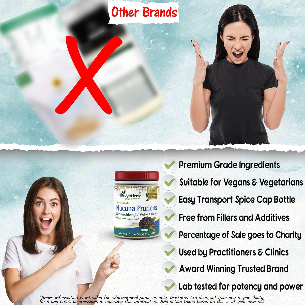 DivyaHerb Mucuna Pruriens Powder 100 gram - Daily Vitality Support