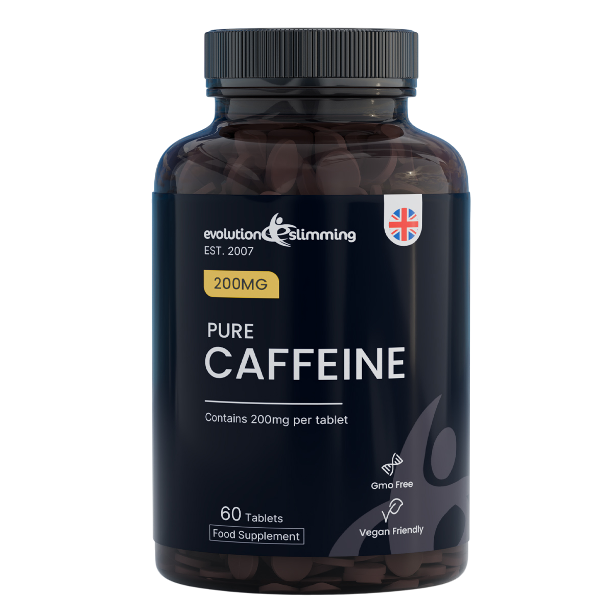 Pure Caffeine 200mg Tablets | Energy Focus & Performance Support
