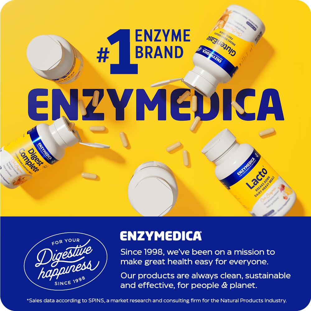 Enzymedica Digest Gold + ATPro, Maximum Strength, Fast-Acting, Helps Digest Large Meals, Prevents Bloating and Gas, 240 Count (FFP)