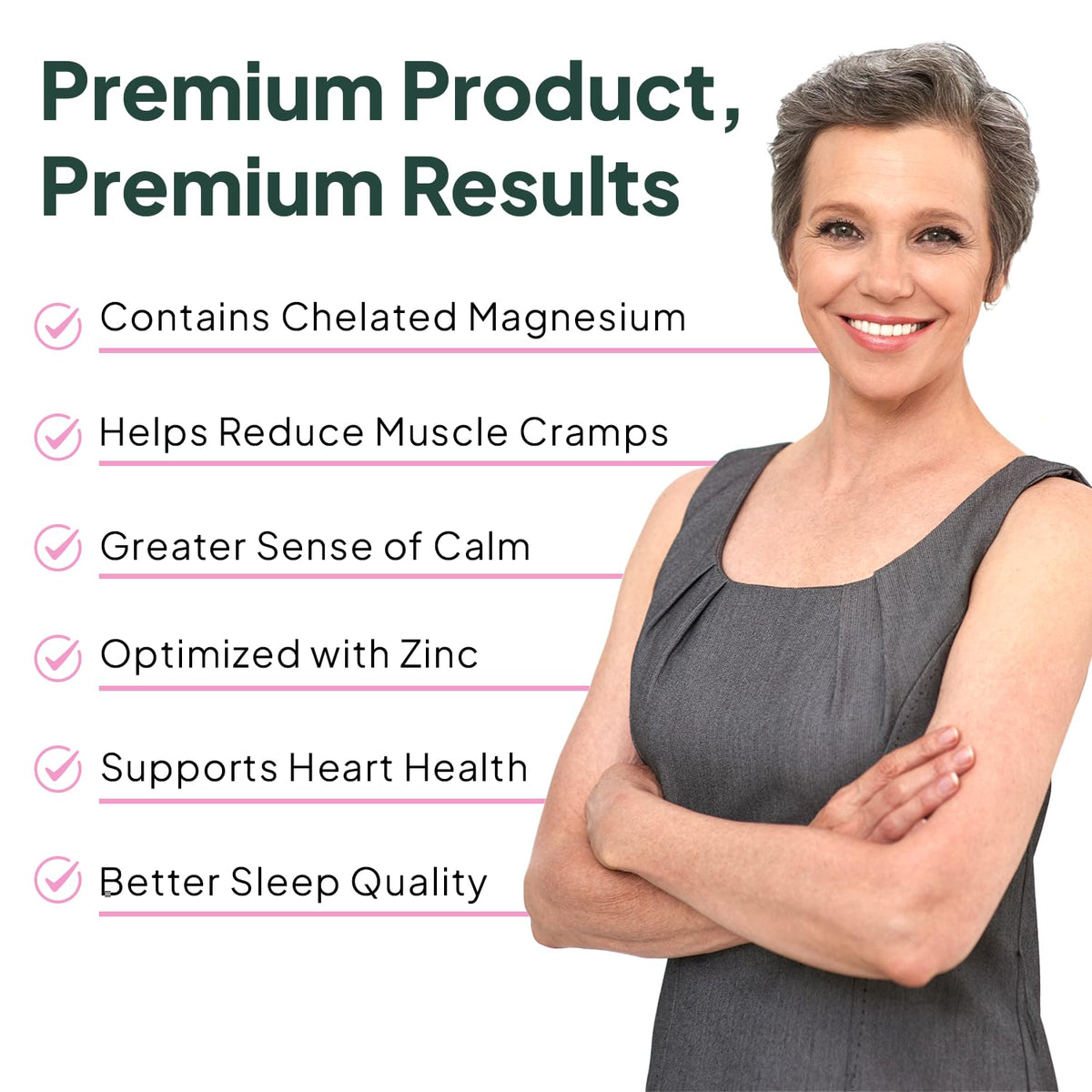 Organics Ocean Magnesium Glycinate with Zinc – Maximum Strength Chelated Magnesium for Sleep Support, Muscle Cramps & Heart Health – 3 Bottles