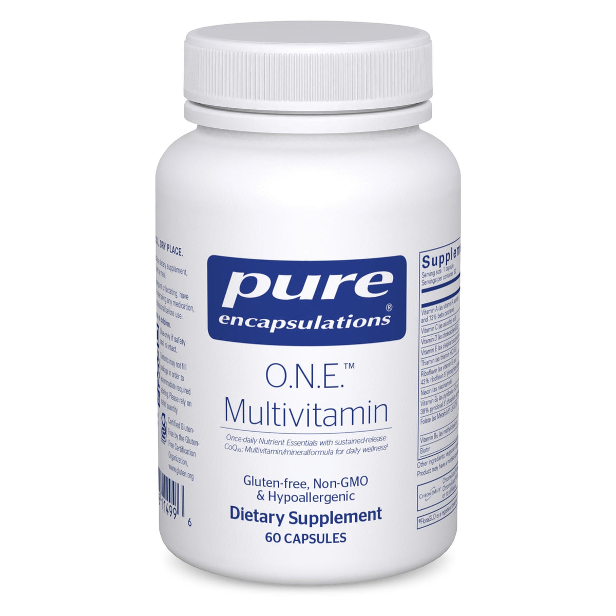 Pure Encapsulations O.N.E. Multivitamin – Once Daily with Lutein & CoQ10 (60 capsules)