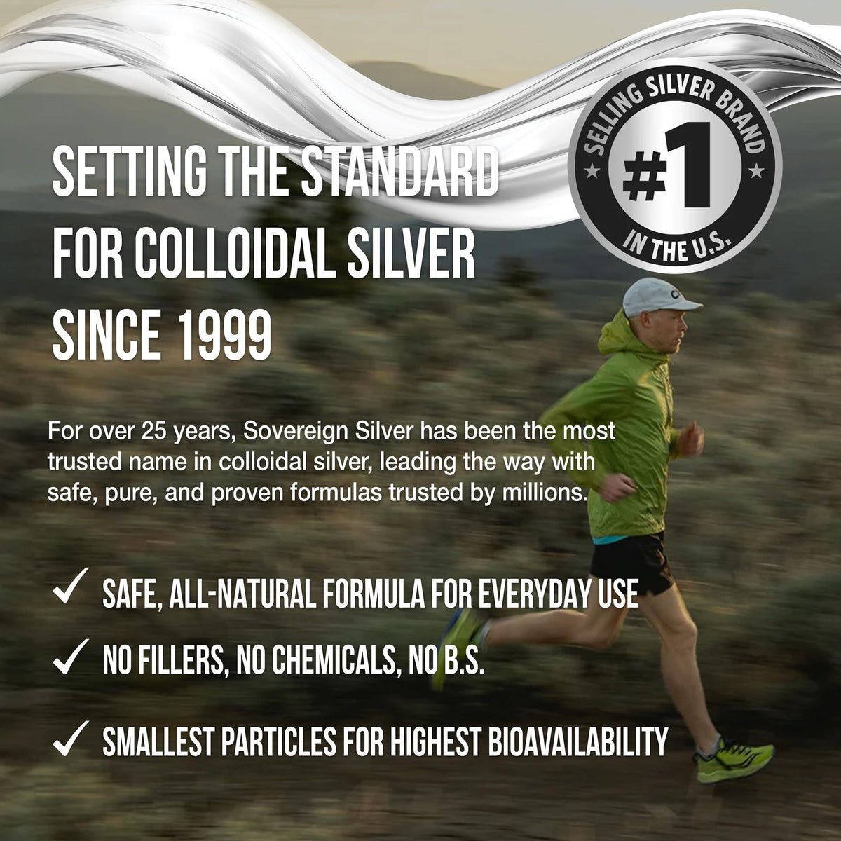 Sovereign Silver Immune Support - Colloidal Silver Hydrosol, 10 ppm, 32 oz