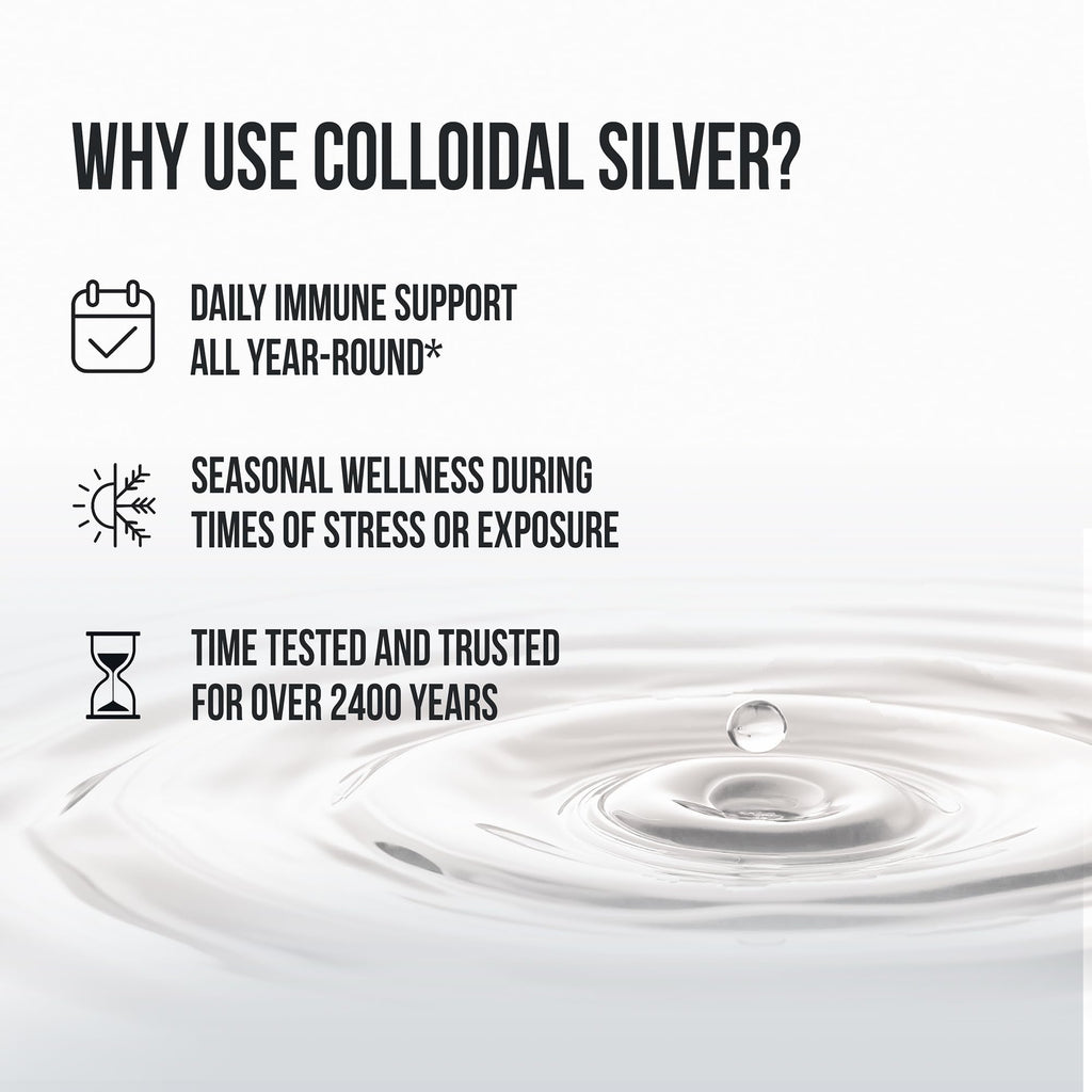 Sovereign Silver Immune Support - Colloidal Silver 10 ppm, 64 Fl Oz (1,892 mL)