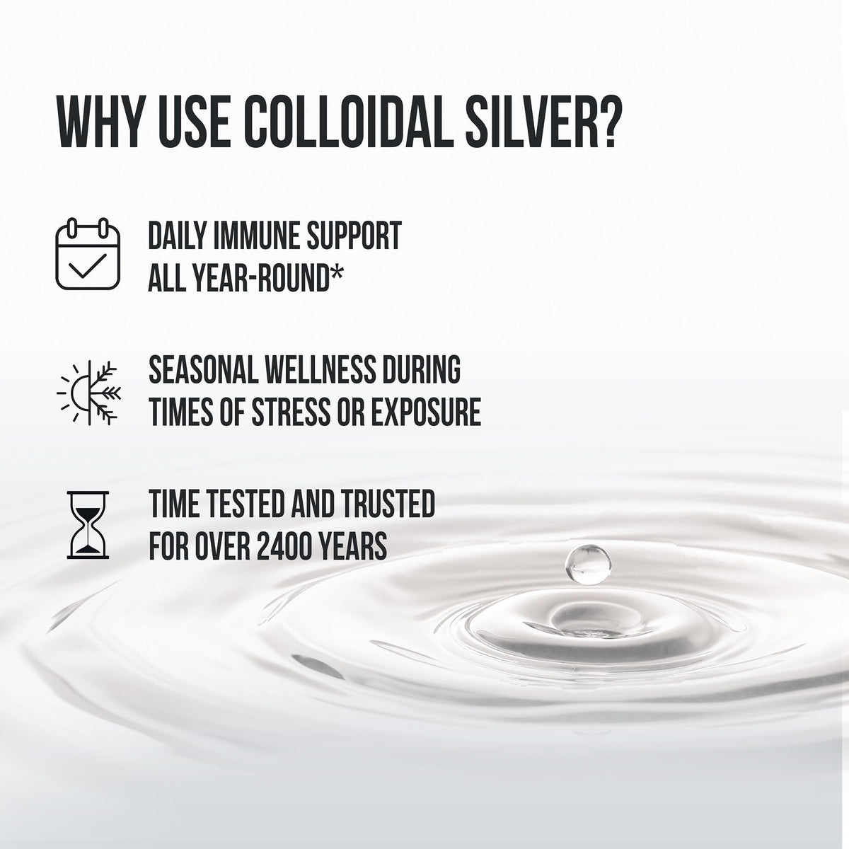 Sovereign Silver Immune Support - Colloidal Silver 10 ppm, 64 Fl Oz (1,892 mL)